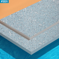 Azulejos de terrazo gris de 20mm de tamaño personalizado de alta calidad para decoración del hogar, baldosas modernas prefabricadas para piscina, baño de ladrillos refractarios