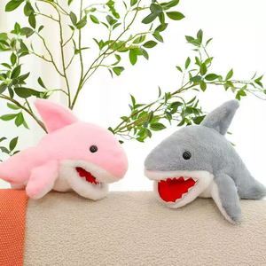 ตุ๊กตาฉลามน้อยหิวโหยสำหรับเด็ก สามารถเปิดปากได้ ตุ๊กตาหุ่นมือ ตุ๊กตาผ้าพลัฌ - Product Image 4