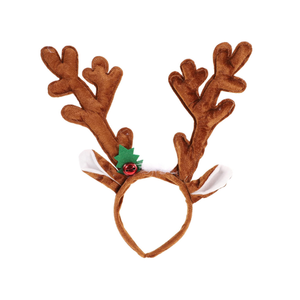 Ensemble de rennes de Noël PESENAR, serre-tête avec cornes, clochettes et <span class=keywords><strong>nez</strong></span> rouge pour <span class=keywords><strong>les</strong></span> fêtes et <span class=keywords><strong>les</strong></span> déguisements - Product Image 5
