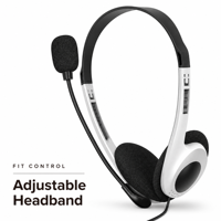 Écouteurs filaires 3,5 mm avec micro, contrôle du volume, étanchéité IPX-4, cordon de 1,2 m, son parfait 40 mm 20-20 kHz, casques pour appels téléphoniques, bureau