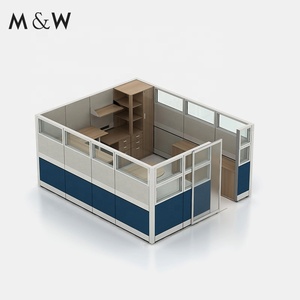 M & W Mỹ ngân hàng dự án đồ nội thất Modular Kích thước nhôm phân vùng Máy Trạm bệ văn phòng bằng gỗ tủ - Product Image 6