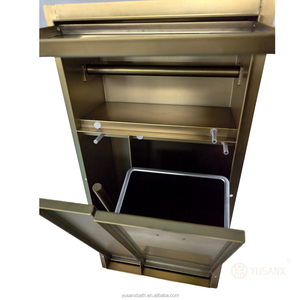 Support de <span class=keywords><strong>brosse</strong></span> <span class=keywords><strong>WC</strong></span> encastré tout-en-un en acier inoxydable 304 avec poubelle intégrée, pour niche murale sans rebord, à insérer dans les carreaux - Product Image 6