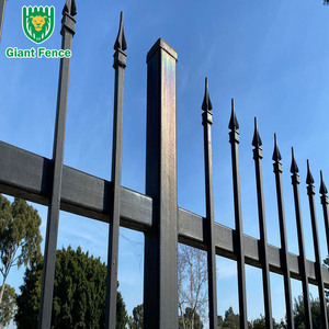 Valla Tubular <span class=keywords><strong>de</strong></span> Acero con Recubrimiento en Polvo <span class=keywords><strong>de</strong></span> Fácil Montaje, Diseño Moderno, Valla Metálica <span class=keywords><strong>de</strong></span> Seguridad para Jardín, Patio Industrial, Australia - Product Image 3