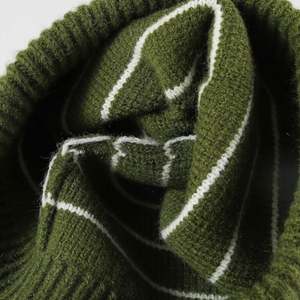 Gorro de Punto Grueso y Cálido para Otoño e Invierno, con Bola de Pelo, Diseño de Rayas Multicolores, Gorro de Lana - Product Image 3