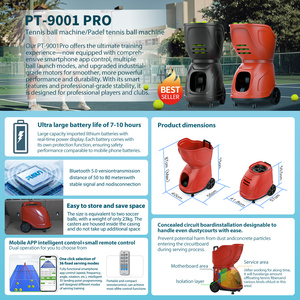 מחיר מפעל טניס כדור מכונת אפליקציה שליטה pusun pusun padel אימון טניס מכונת זריקת טניס - Product Image 3