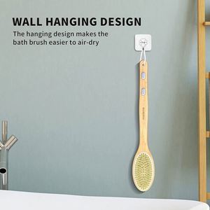 Bathroom Accessories Long Handle <b>Bath</b> 2-In-1 Dry Body Brush for Shower Exfoliating - Product Image 5