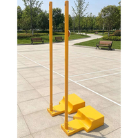 Poteau de filet de badminton professionnel robuste et portable, base stable, capacité 140 kg, pour salle de sport et tournoi