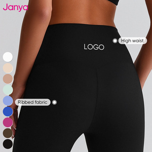 Janya 2025, gran oferta, <span class=keywords><strong>ropa</strong></span> deportiva, traje de cintura alta, mallas deportivas <span class=keywords><strong>para</strong></span> gimnasio, conjuntos de 2 piezas, conjunto de Yoga acanalado transpirable sólido <span class=keywords><strong>para</strong></span> mujer - Product Image 6