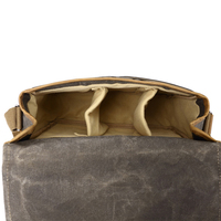 Vintage kleine Leder Umhängetasche Waxed Canvas Flap Cross body Messenger Sachel für Männer Frauen für Reisen Digital Gear/Kamera