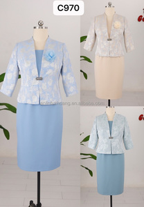 Classic Formal Office <b>Dresses</b> Plus Size Blue Women's Clothing Church <b>Suit</b> <b>Dresses</b> for Women Business - Product Image 4