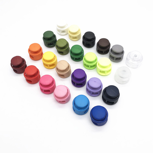 Verrous de cordon compacts noirs à quatre trous, bloqueurs à ressort pour cordons ultra-fins et accessoires fins - Product Image 2