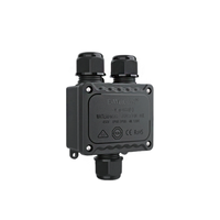 Boîtier de jonction en alliage de cuivre étanche IP68 Newstep NW-M2068S-6T, type Y, 1 entrée 2 sorties, borniers 3 voies, 450V 40A