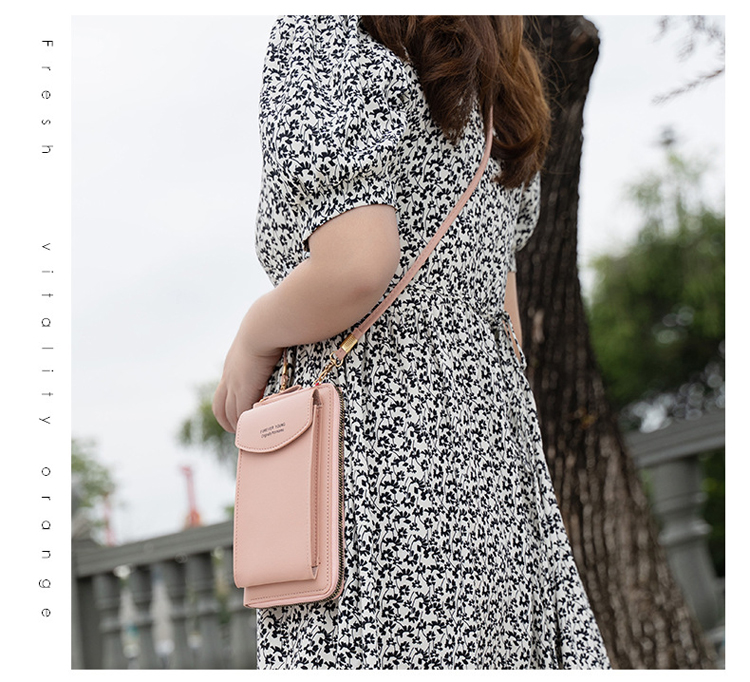 New Design Women Multifunctional Leather Wallet Mobile Phone Bags Women Ladies Cellphone Bag