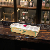 Plateau à condiments en bois pour les restaurants, 6 compartiments