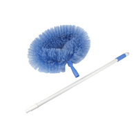 Brosse à toile d'araignée robuste en PP avec manche extensible pour nettoyer les coins et les toiles d'araignée, outil ménager écologique
