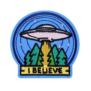 クリエイティブファッションスペースシリーズ刺繍パッチカスタムロケットギャラクシーアイアンオン刺繍パッチ宇宙飛行士 - Product Image 2