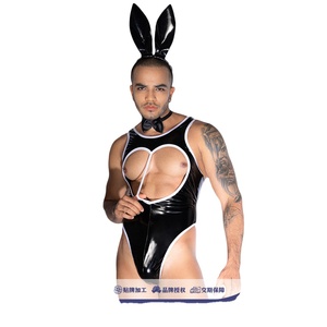 Lencería Masculina de Cuero PU de Alta Calidad al por Mayor, Atuendo de Club, Disfraz de Conejita Sexy, Ropa Interior Gay Sexy para Hombres - Product Image 1