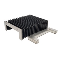 RUIAO Cache-soufflets CNC HGR25 en tissu nylon de protection avec plaque de connexion en acier Q235, résistant à la poussière, à l'eau, à l'huile et au feu