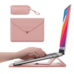 Sac en cuir Pu pour ordinateur portable avec support 2 en 1 sac à dos de luxe étanche ordinateur de bureau sacs d'affaires simples couvre Dnb18 Laudtec - Product Image 6