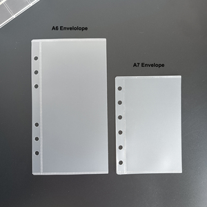 Pochette de classement personnalisable et flexible à 6 trous pour enveloppes de trésorerie, en PP dépoli, format A6 A7, sans fermeture éclair - Product Image 6