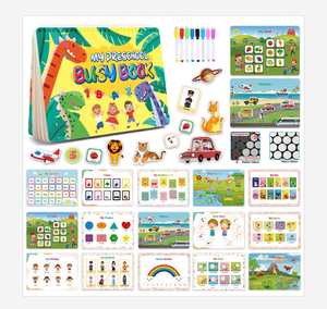 El Mejor Regalo para Niños en Edad Preescolar, Libro de Actividades de Aprendizaje Multifuncional con Pegatinas, Primer Libro de Actividades Educativas Tempranas - Product Image 1
