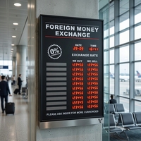 Pantalla LED Personalizada para Mostrar el Tipo de Cambio de Moneda Digital