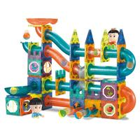 40 Pièces Blocs de Construction Magnétiques Circuit de Billes Jeu de Plateau STEM Éducatif DIY Ensemble de Tuiles Magnétiques Cadeau Amusant Anniversaire Fêtes