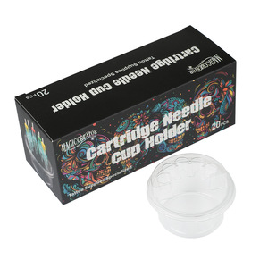 Tattoo Cartridge Needle <b>Holder</b> 20pcs Transparent Cleaning Container Needle Washer Ink Cartridge Cup - Product Image 6