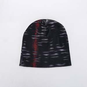 Gorro de esquí con imagen acrílica de alta calidad Unisex, etiqueta tejida de punto impresa teñida personalizada, gorro con letras para viajes en la playa de invierno - Product Image 1