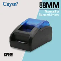 Printer mini Portabel 2 inci Bluetooth, Printer Thermal POS 58, Printer nirkabel, mendukung laci uang