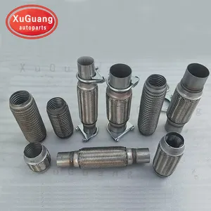 XG-AUTOPARTS hot sale exhaust flexible pipe net exhaust bellow with clamp