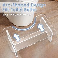 Repose-pieds en acrylique pour toilettes à la turque, pour adultes, personnes âgées et parents, idéal pour la maison, la salle de bain, l'hôpital et l'hôtel, Squatty Potty