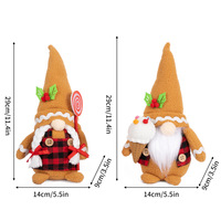 Figurine de bonhomme en pain d'épices incolore et sans visage, décoration de bureau en peluche en forme de bonhomme de neige, exclusivité transfrontalière