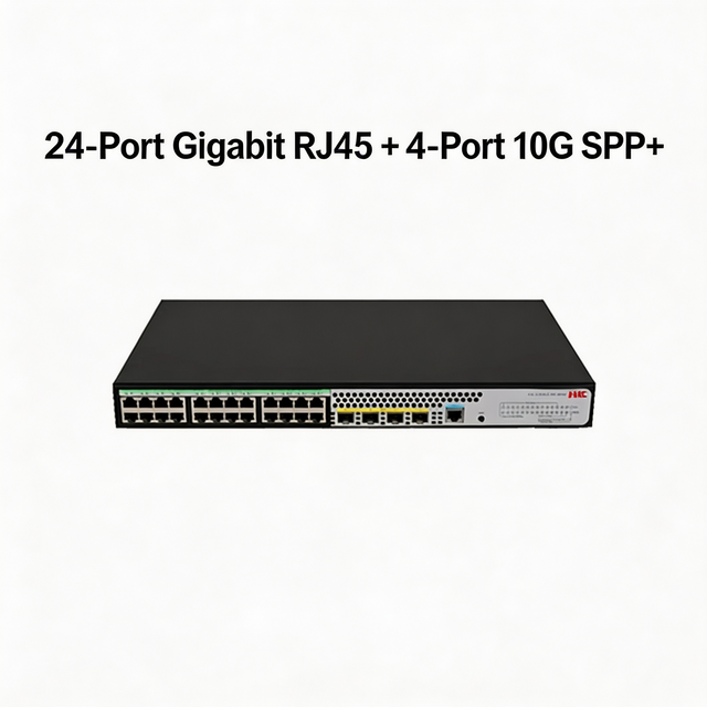 H3C S1850V2-28X-HPWR Gigabit Ethernet Switch 24-Port GE High-Power PoE+ 370W 4*10GE SFP+ Uplink Web Managed New Stock