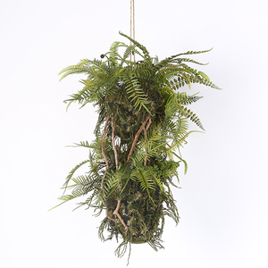 2020 Nouveau Design Grand silicium Jungle Fougère suspendus planteur avec plante artificielle - Product Image 5