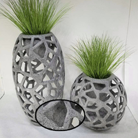 Pots de fleurs en fibre de verre écologiques et légers, très demandés, pour la décoration de bureaux et d'hôtels, jardinières creuses d'intérieur et d'extérieur