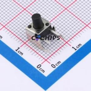 TSA06231-080B332BA Tactile Switch Bent Lead Through Hole-4P,7.4x6.2mm Single Pole Single Throw Round Button 1.8N - Product Image 1
