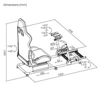 Cockpit de simulation de course réglable LRS17-BS01, châssis de conduite pour simulateur de course automobile F1 GTR Simracing Fanatec Logitech G29 G920