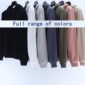 Nuova Giacca <span class=keywords><strong>con</strong></span> <span class=keywords><strong>Cappuccio</strong></span> di Tendenza in Tessuto Terry Tinta Unita, <span class=keywords><strong>Felpa</strong></span> Casual Oversize - Product Image 6