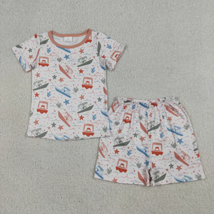Conjuntos de Dos Piezas para Niñas Listos para Enviar, Camiseta de Manga Corta con Lazos de Fresa y Pantalones Cortos, Conjunto de Ropa de Verano - Product Image 5