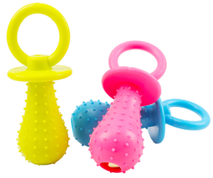 Pet Pacifier Chew Toy for Small Dogs TPR Rubber <b>Squeaky</b> Toy Eco Friendly Design for Teeth Cleaning and Training - Product Image 2