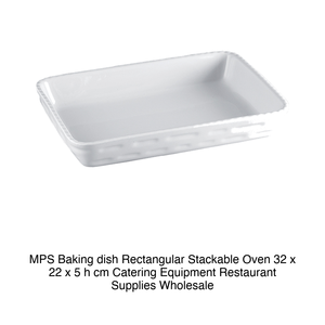 ถาดอบขนม MPS รูปทรงสี่เหลี่ยมผืนผ้า สามารถวางซ้อนกันได้ ขนาด 32 x 22 x 5 ซม. อุปกรณ์จัดเลี้ยง อุปกรณ์ร้านอาหาร ขายส่ง - Product Image 2