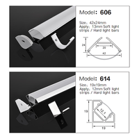 Perfil de aluminio LED en forma de V DGLUX, canal de luz lineal triangular con difusor de PC para tiras de luces LED de 10 mm