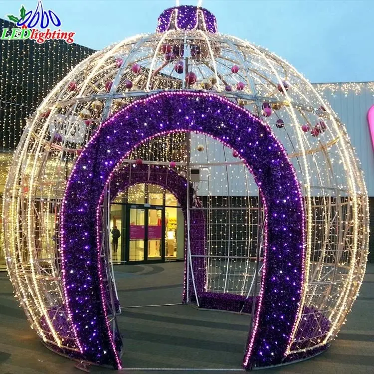 Christmas 3d Creative Led Light Big Sphere Illuminated Balls