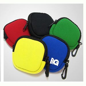 Luxury Wholesale Custom Small Earbud Pouch Gift Packaging <b>Black</b> Zipper <b>Bag</b> Neoprene Coin Purse - Product Image 4