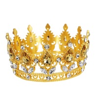 Top-Angebot: Barocke Runde Kleine Strass-Tiara Krone – Neuheit für Kuchendekoration, Tortenaccessoires und Partyzubehör