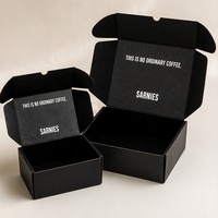 Caja de Cartón Corrugado Negra Personalizada, Caja de Embalaje Impresa con Logotipo para Envíos de Comercio Electrónico