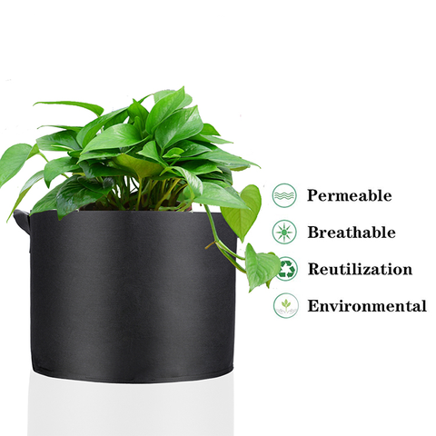3/5/7 Gallon Breathable Felt Bags for Potato Growing - Custom Sizes