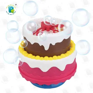 独特的泡泡鼓风机玩具生日蛋糕泡泡机儿童户外派对搞笑电动泡泡制作玩具