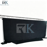 Kit de support et de cadre de rideau en aluminium et acier robuste de luxe, cadre de fond réglable pour usage intérieur/extérieur